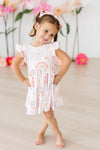 OVER THE RAINBOW FLUTTER SLEEVE TWIRL DRESS
