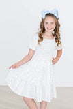 CLOUD 9 SMOCKED RUFFLE DRESS