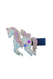 BOUTIQUE NAVY UNICORN STAR HAIR CLIP