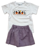 HALLOWEEN SMOCKED 2 PIECE SHORT SET