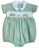 NOAH PUMPKIN SMOCKED BOY BUBBLE