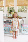 BETT'S BOW DRESS BILTMORE BLOOMS WITH BUCKHEAD BLUE