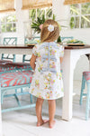 BETT'S BOW DRESS - BILTMORE BLOOMS WITH BUCKHEAD BLUE