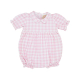 BRITT BUBBLE PALM BEACH PINK GINGHAM WITH WORTH AVENUE WHITE