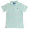 HENRY SHORT SLEEVE POLO - SEAFOAM AND WHITE