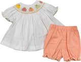 PUMPKIN SMOCKED BLOOMER SET