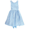 BAILEY BOYS SKY LINEN GINGHAM DRESS