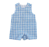 SKY LINEN GINGHAM - JOHN JOHN WITH TAB