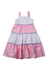 FUNTASIA TOO TIERED DRESS - PINK AND WHITE