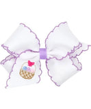 KING EASTER BASKET EMBROIDERED GROSGRAIN BOW