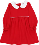 RED KNIT LONG SLEEVE DRESS