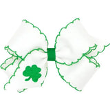 KING SHAMROCK EMBROIDERED GROSGRAIN BOW