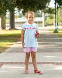 APPLE RIBBON GIRLS SHORT SET