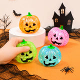 PUMPKIN GLITTER SQUEEZE TOY - BLUE
