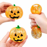 PUMPKIN GLITTER SQUEEZE TOY - ORANGE