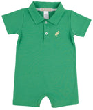SIR PROPER'S ROMPER KIAWAH KELLY GREEN WITH BELLPORT BUTTER YELLOW STORK
