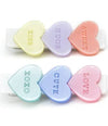 CANDY HEARTS PASTEL PEARLIZED HAIR CLIPS