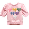 SEQUIN BOWS PUFF SLEEVE TOP