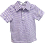 LAVENDER STRIPE POLO SHIRT