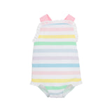 SISI SUNSUIT WELLINGTON WIGGLE STRIPE WITH PIER PARTY PINK