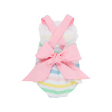 SISI SUNSUIT WELLINGTON WIGGLE STRIPE WITH PIER PARTY PINK