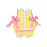TALBOTT TIE SIDE SEASIDE SUNNY YELLOW CHECK WITH HAMPTONS HOT PINK
