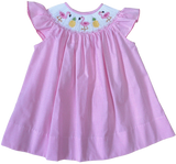 FLAMINGO AND PINEAPPLE BISHOP DRESS