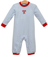 CANDY CANE EMBROIDERY ROMPER