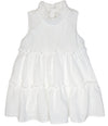 NATTY TIER DRESS - WHITE STRIPE