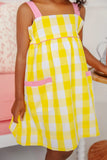 MILLIE DAY DRESS - SEASIDE SUNNY YELLOW CHECK