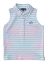 SLEEVELESS PRO PERFORMANCE POLO - CANDY STRIPE