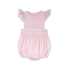 LULLABY SET PINAFORE PINK LINEN BUBBLE