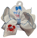MEDIUM MOONSTITCH BOW CRAB EMBROIDERY