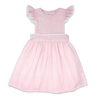 PINAFORE DRESS - PINK LINEN