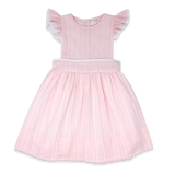 PINAFORE DRESS - PINK LINEN