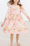 CHICKS AND BUNNIES RUFFLE TWIRL DRESS