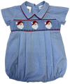 SANTA CLAUSE SMOCKED PETER PAN COLLAR BUBBLE