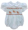 LIGHT BLUE SMOCKED REINDEER BUBBLE