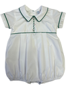 WHITE PETER PAN COLLAR PLEATED BUBBLE