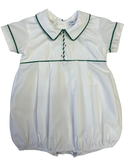 WHITE PETER PAN COLLAR PLEATED BUBBLE