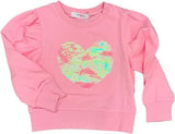 LONGSLEEVE SEQUIN PINK HEART TOP