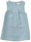 AMELIA SLEEVELESS TWEED DRESS - LIGHT BLUE