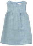AMELIA SLEEVELESS TWEED DRESS - LIGHT BLUE