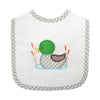MALLARD APPLIQUED BABY FEEDING BIB