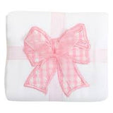 PINK BOW APPLIQUED BURP CLOTH