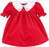 HOLLY JOLLY VELVET MILLER DRESS - RED