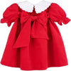 HOLLY JOLLY VELVET MILLER DRESS - RED