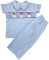 SANTA CLAUSE SMOCKED PANT SET