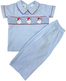 SANTA CLAUSE SMOCKED PANT SET