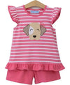 PUPPY FLUTTER SHORT SET FOR GIRLS